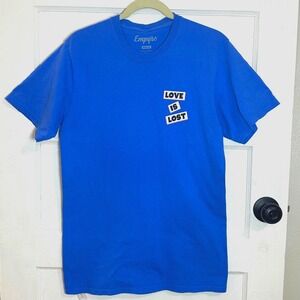 Empyre Mens Blue Love Is Lost Devil Graphic T-Shirt Medium Streetwear Skate Tee